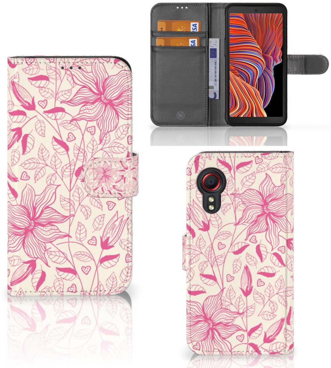 Samsung Galaxy Xcover 5 Hoesje Pink Flowers