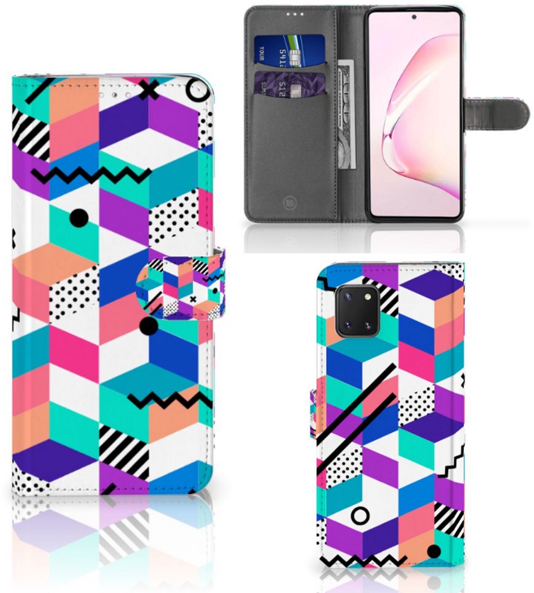Samsung Note 10 Lite Book Case Blokken Kleurrijk