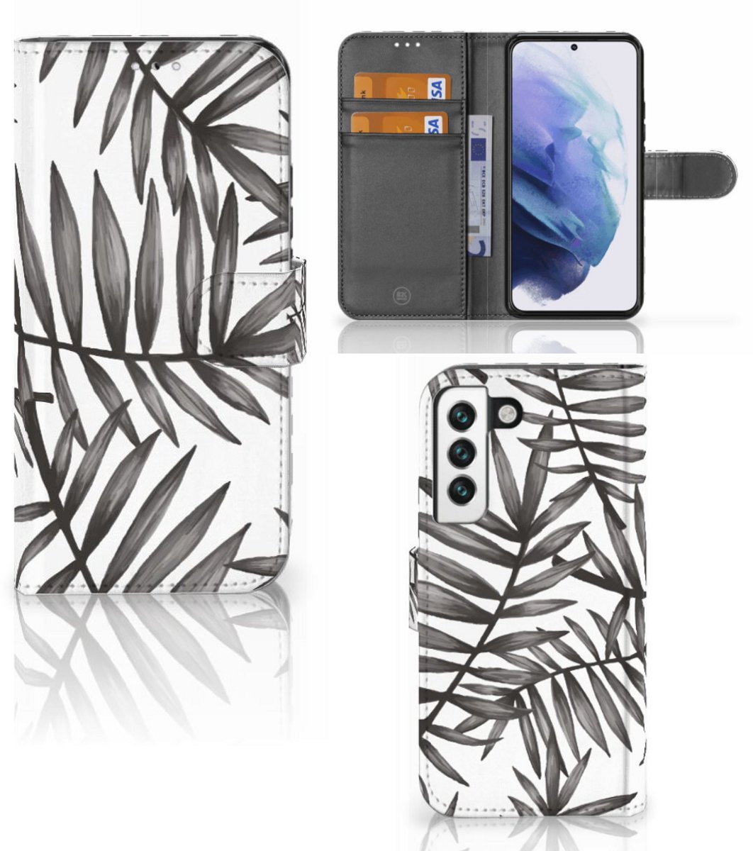 Samsung Galaxy S22 Hoesje Leaves Grey