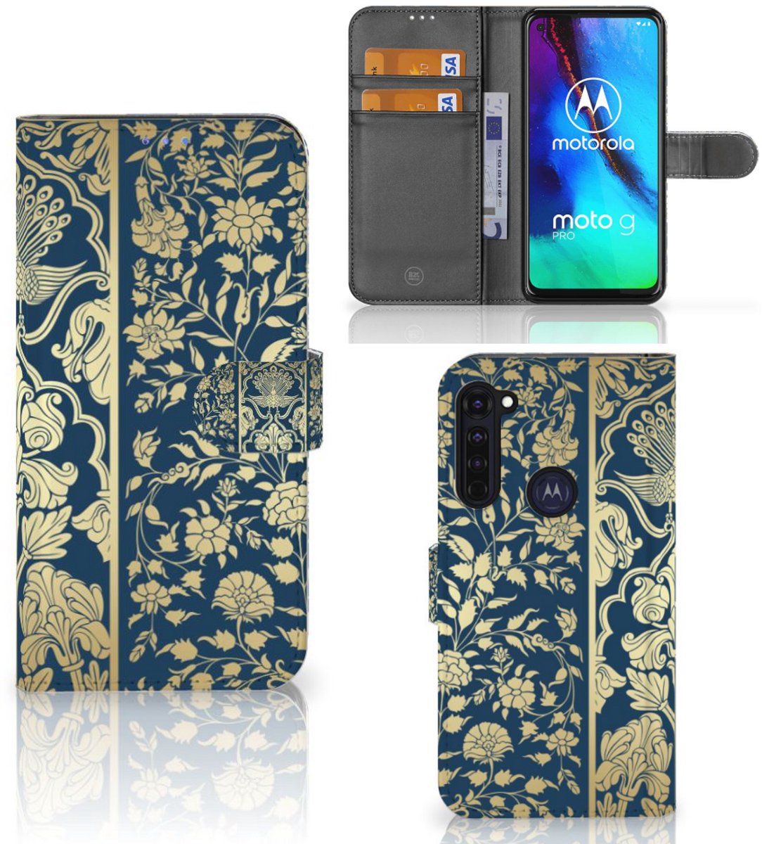 Motorola Moto G Pro Hoesje Beige Flowers