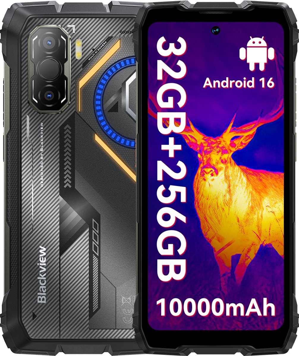 Blackview ROCK 3 - Robuuste Smartphone - 4G - 24GB RAM - 256GB ROM - 6.78inch 120Hz - 10000mAh Robuuste Telefoon - Android 16 - NFC - GPS - Zwart