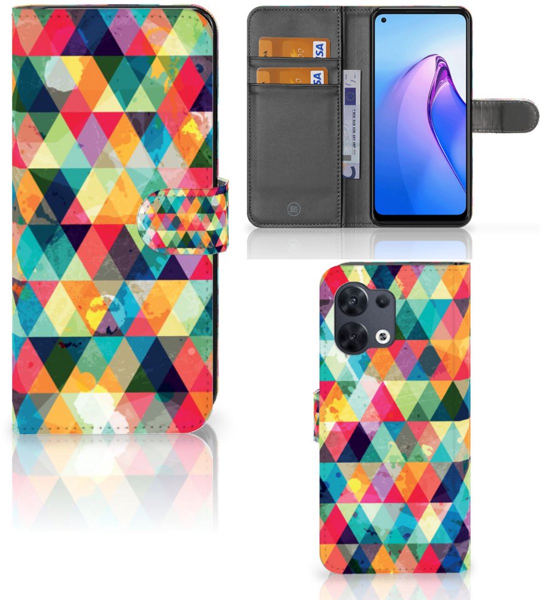 OPPO Reno8 Telefoon Hoesje Geruit