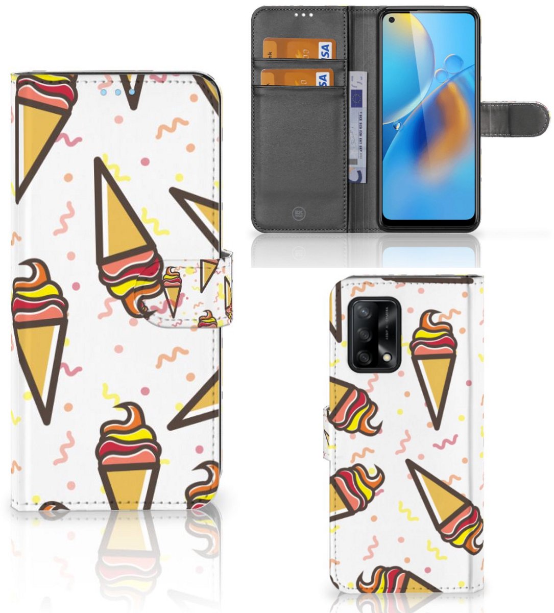 OPPO A74 4G Book Cover Icecream