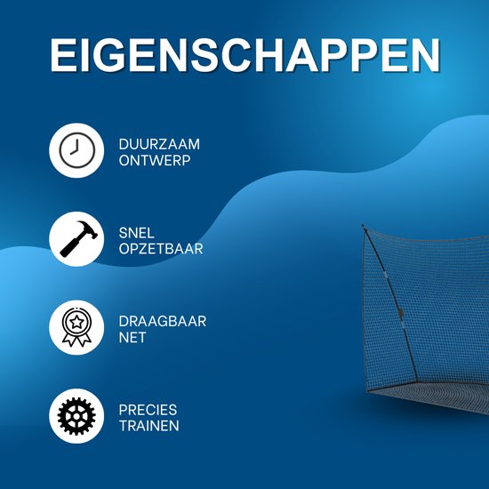 Golfoefennet 305x213cm - Golfnet voor Tuin met Draagtas — afbeelding 3