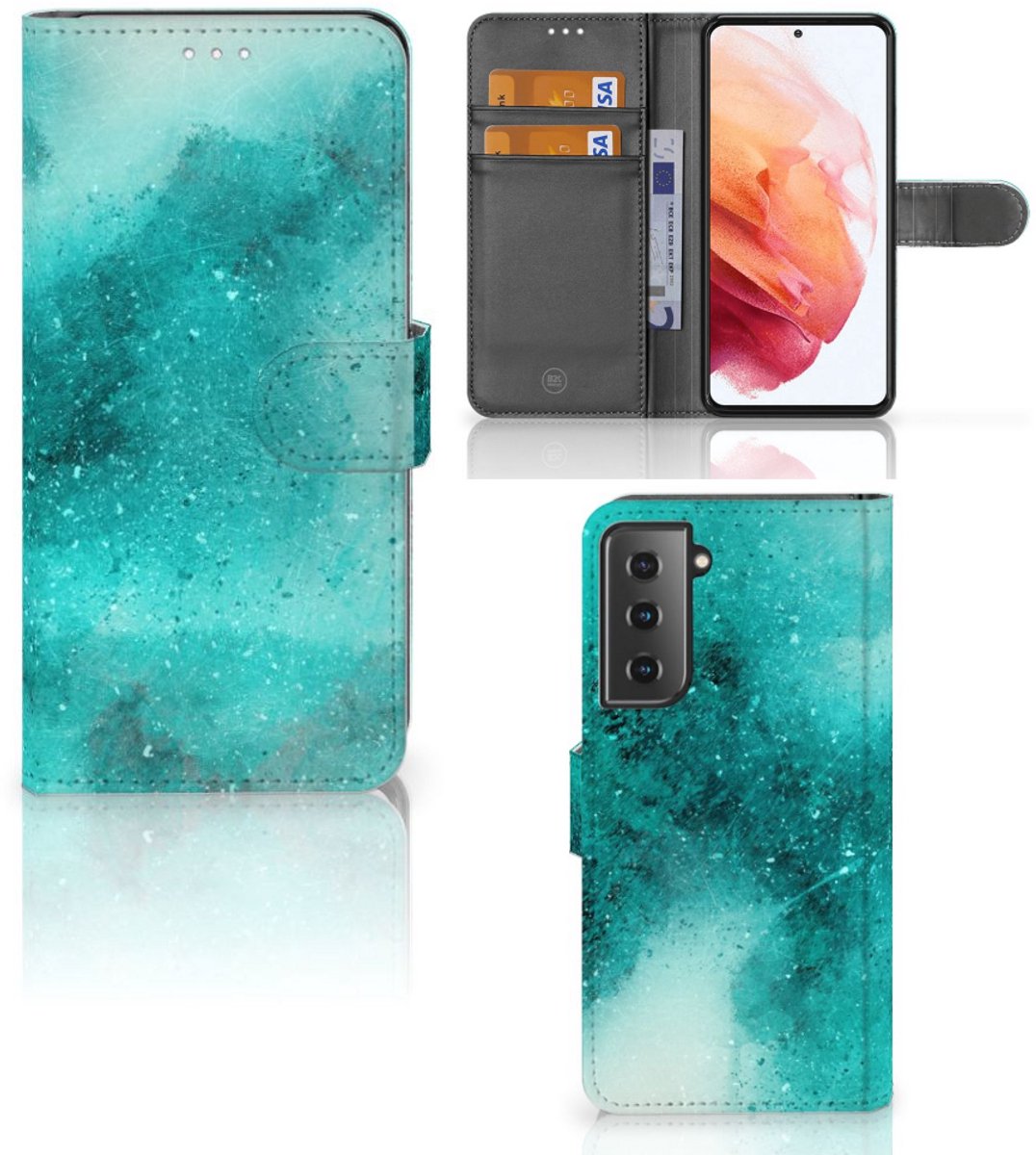 Hoesje Samsung Galaxy S21 Painting Blue