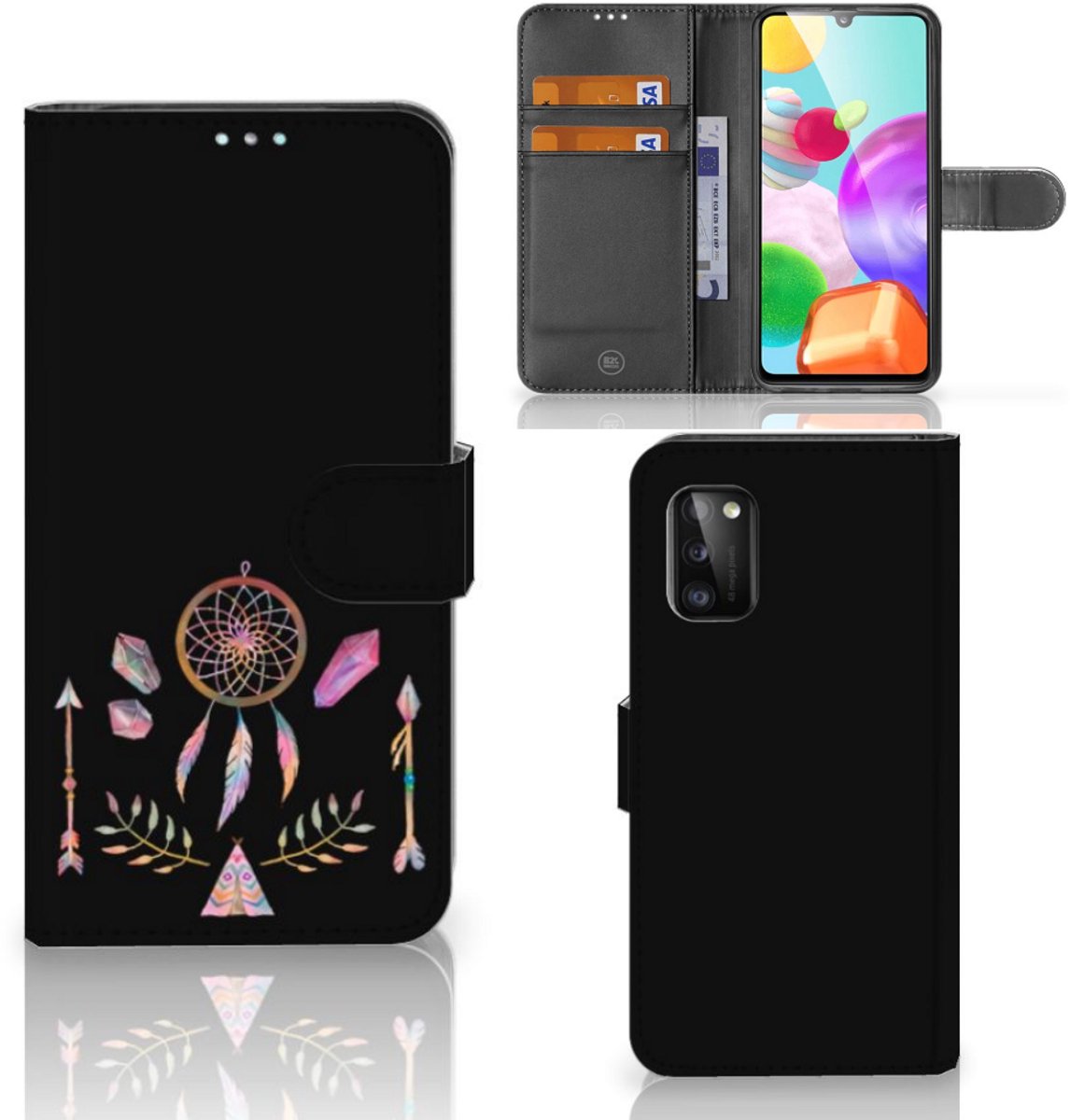 Boekhoesje voor Samsung Galaxy A41 Leuk Hoesje Boho Dreamcatcher