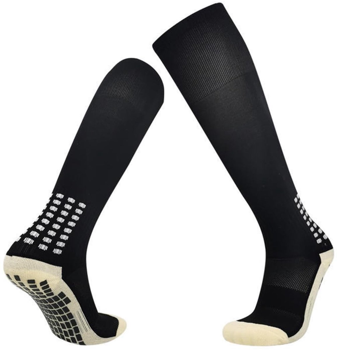 Allecto - - Sports Grip Football Socks - Anti-slip Sport Sokken - Ademend en Comfortabel - Zwart - Voor Voetbal en Basketbal - Voor Actieve Sporters