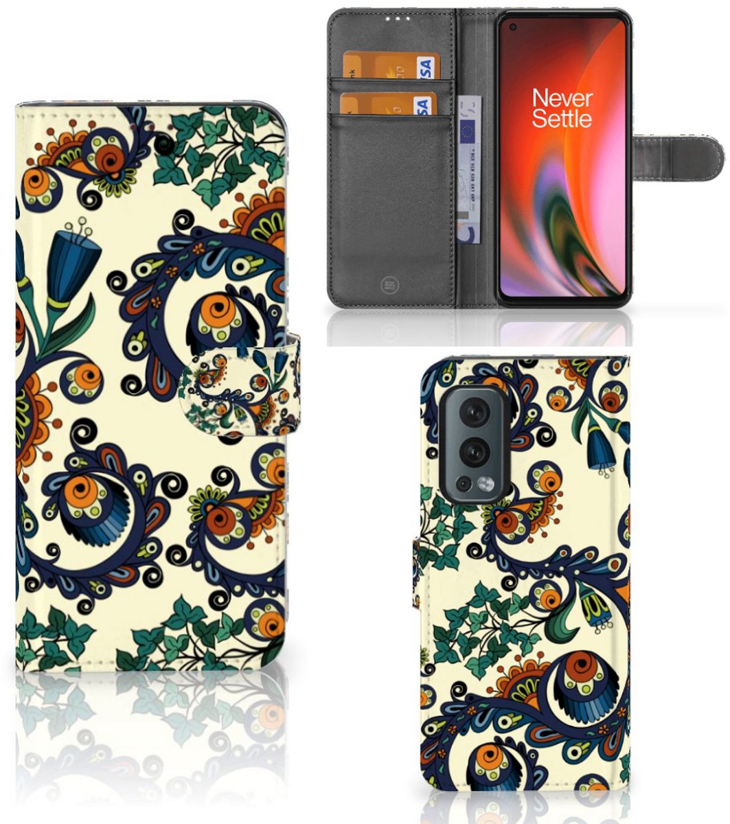 Wallet Case OnePlus Nord 2 5G Barok Flower