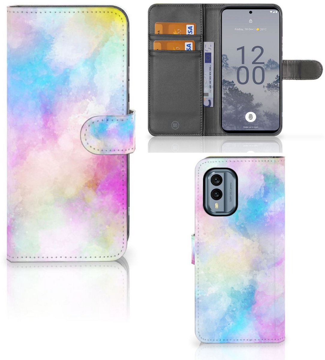 Hoesje Nokia X30 Watercolor Light