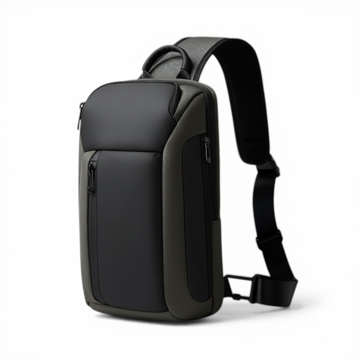 Sling Backpack - Crossbody Tas - Compacte Rugzak - Tablet Tas 11 inch - Waterafstotende Schoudertas - Ani-diefstal - Groen