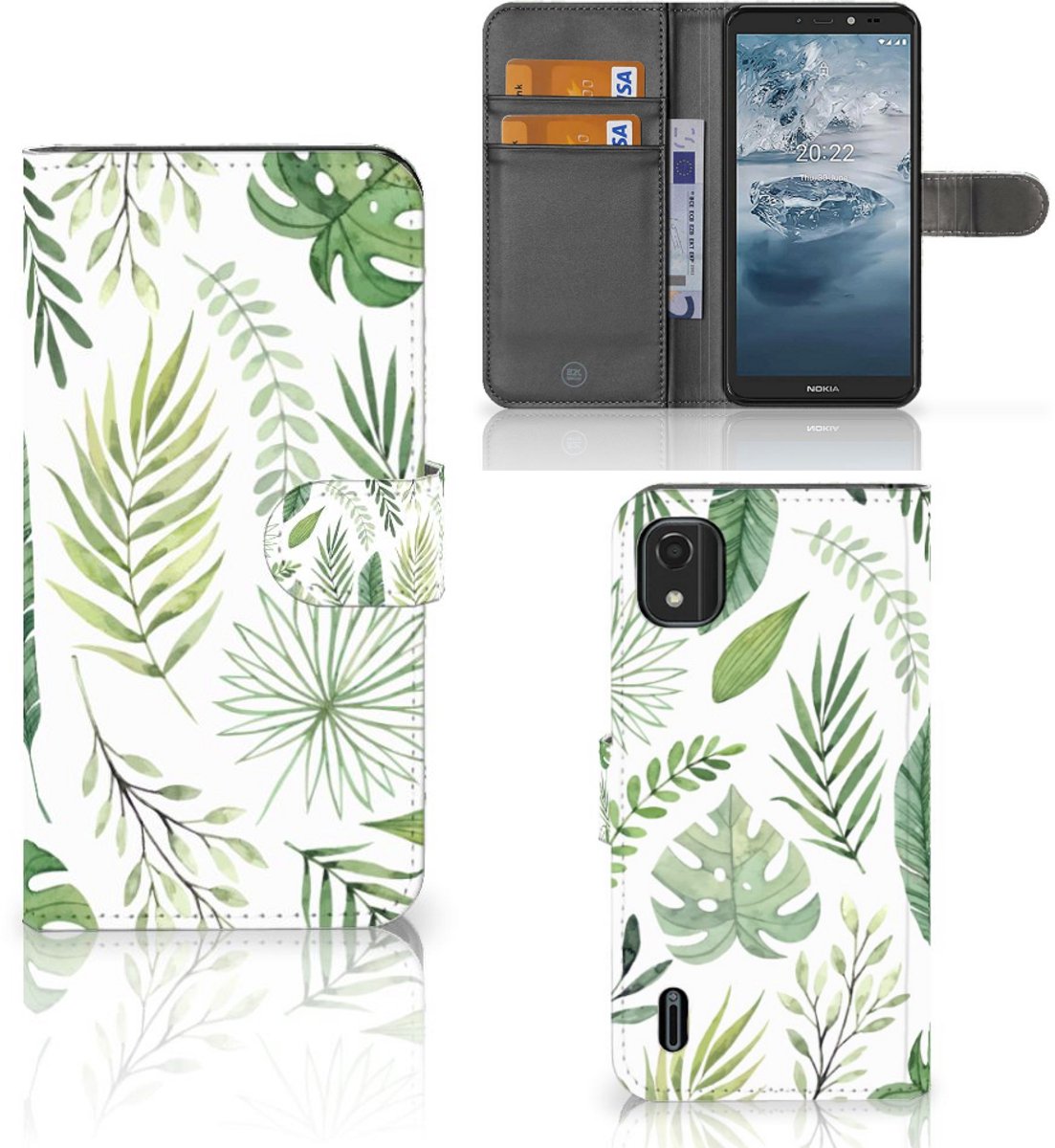 Nokia C2 2nd Edition Hoesje Leaves