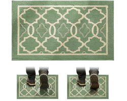 Buitenmatten - entreematten - buitenmat - wasbare voordeur matten - antislip, absorberende entreematten - deurmatten - vloermatten - geschikt voor woningen, garages, keukens en wasruimtes - Groen - 80*120cm