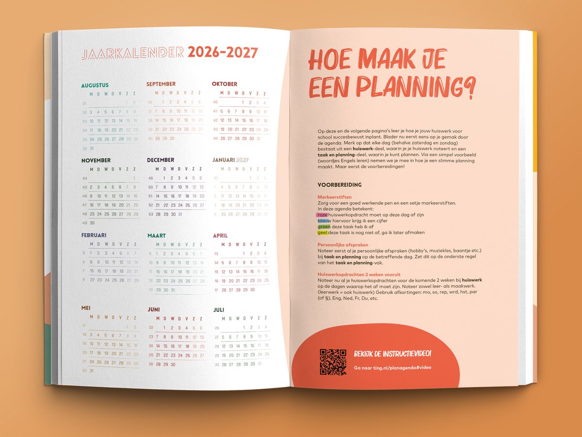 TING schoolagenda 2026-2027 – Slimme planagenda voor middelbare scholieren - Huiswerkplanner — cadeau in Kalenders & Planners - foto 8