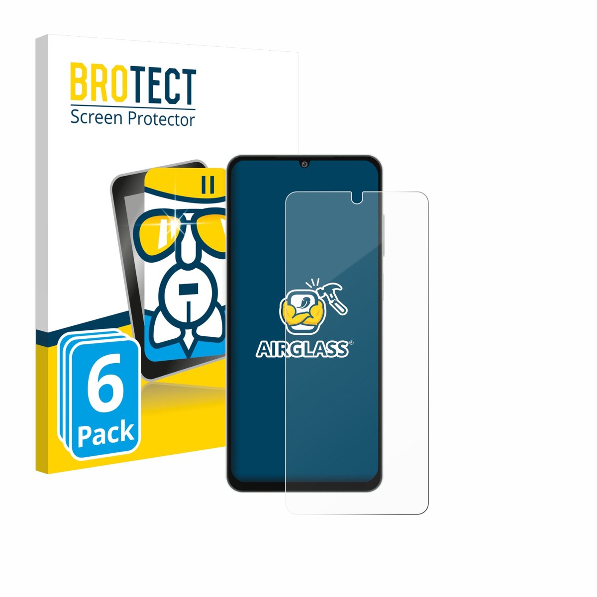 Screenprotector 6 Stuks voor Samsung Galaxy M06 Beschermglas transparant