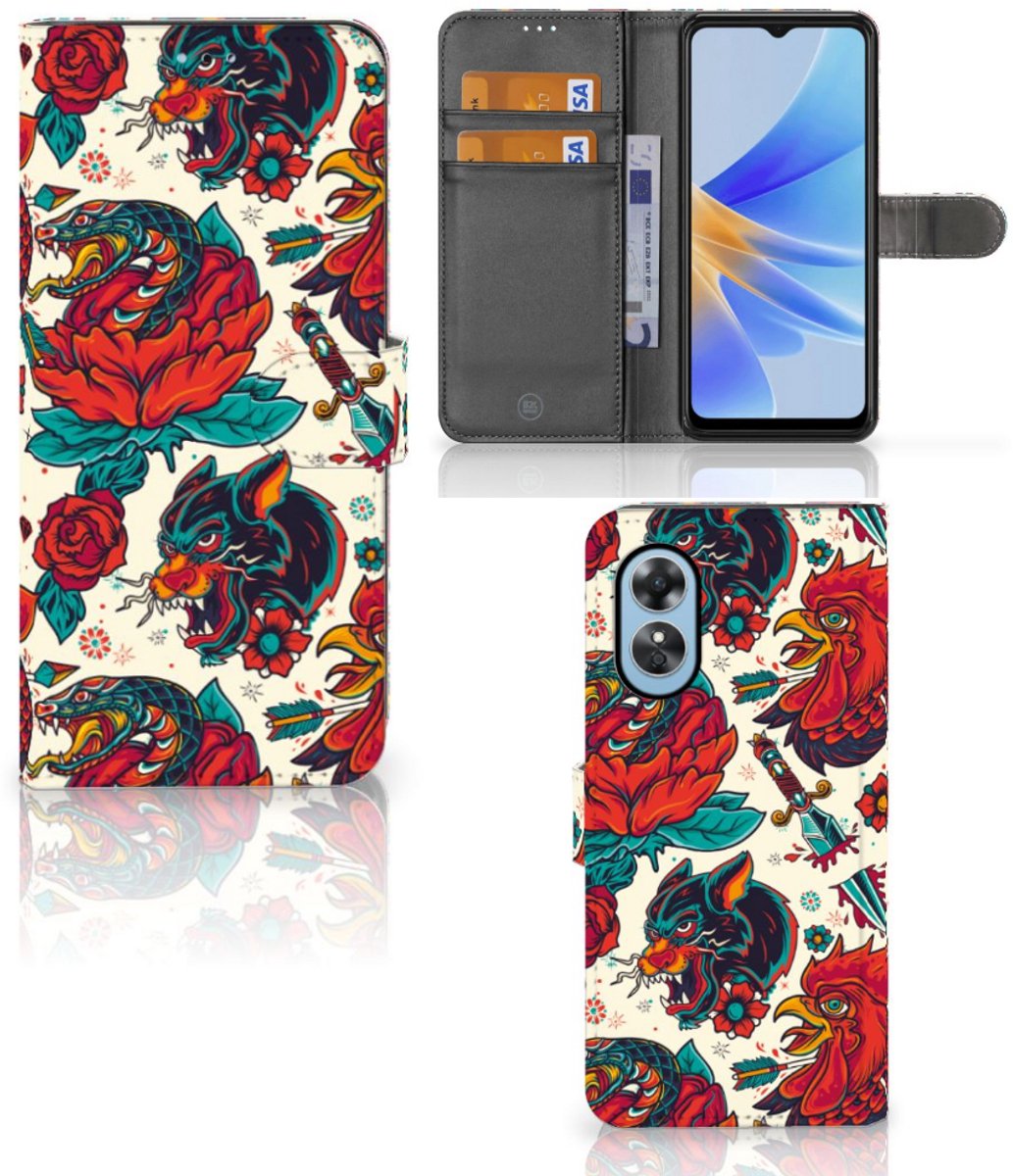 Telefoonhoesje met foto voor OPPO A17 Old Skool
