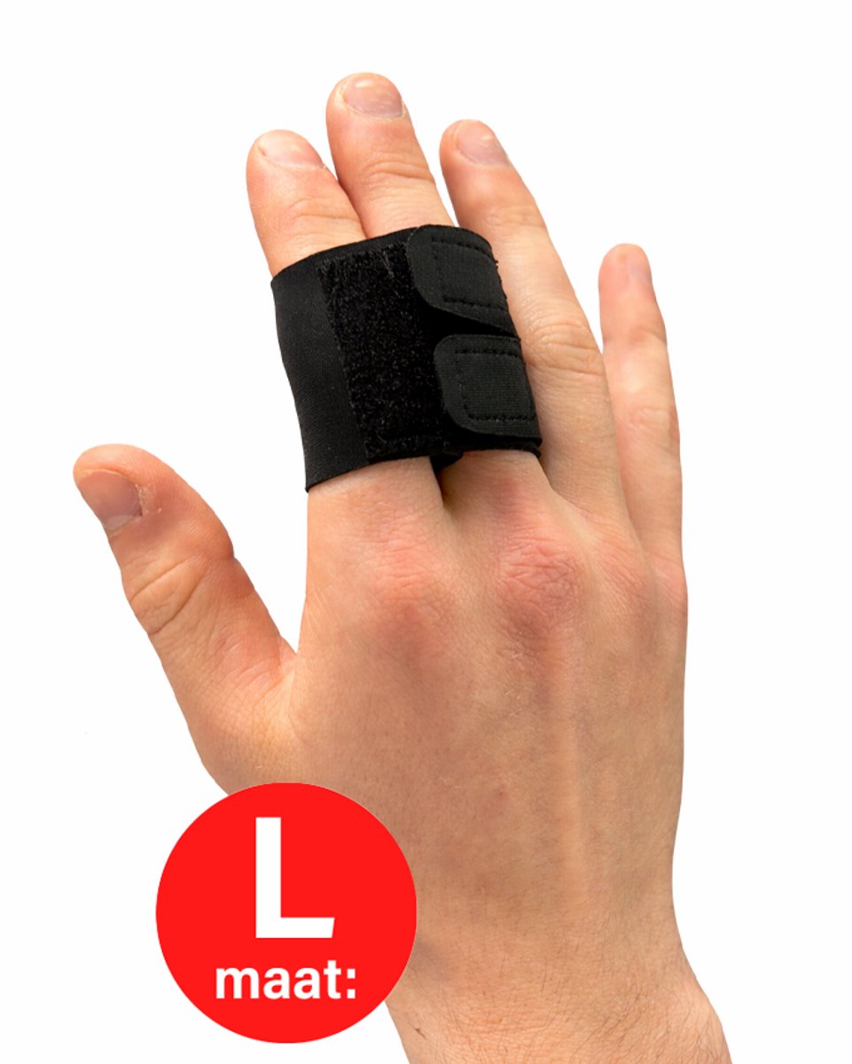 Stevige buddy loops vingerspalk met dubbel klittenband maat L - 1 stuk - Vingertape