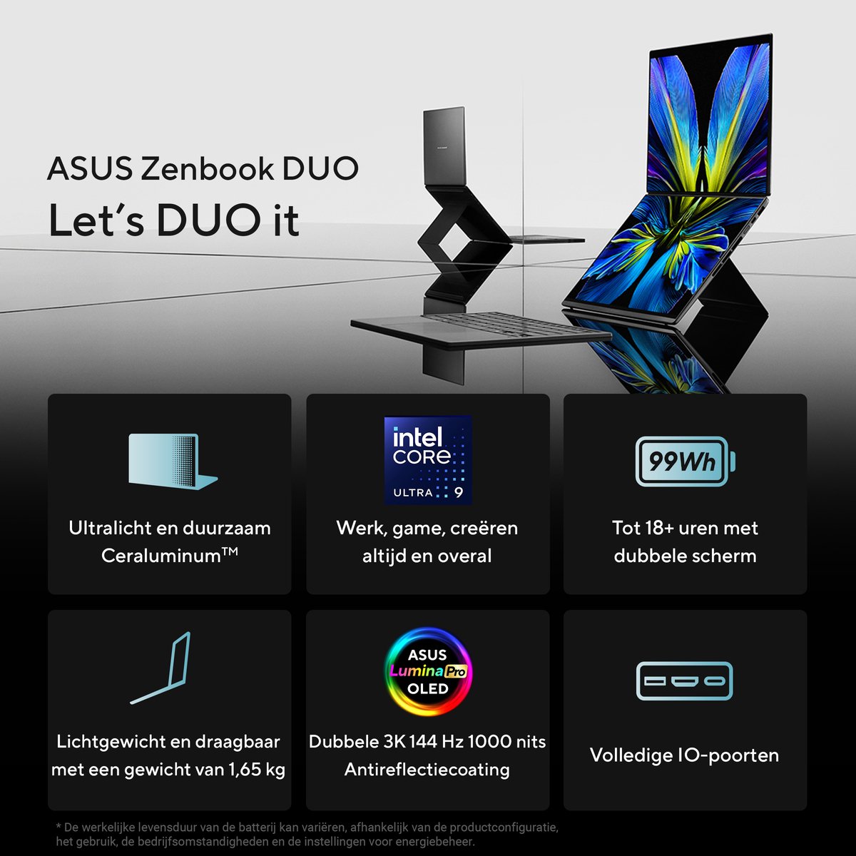 ASUS Zenbook Duo UX8407AA‑SN481WS - Laptop - 14 inch - 32GB/1TB thumbnail 4