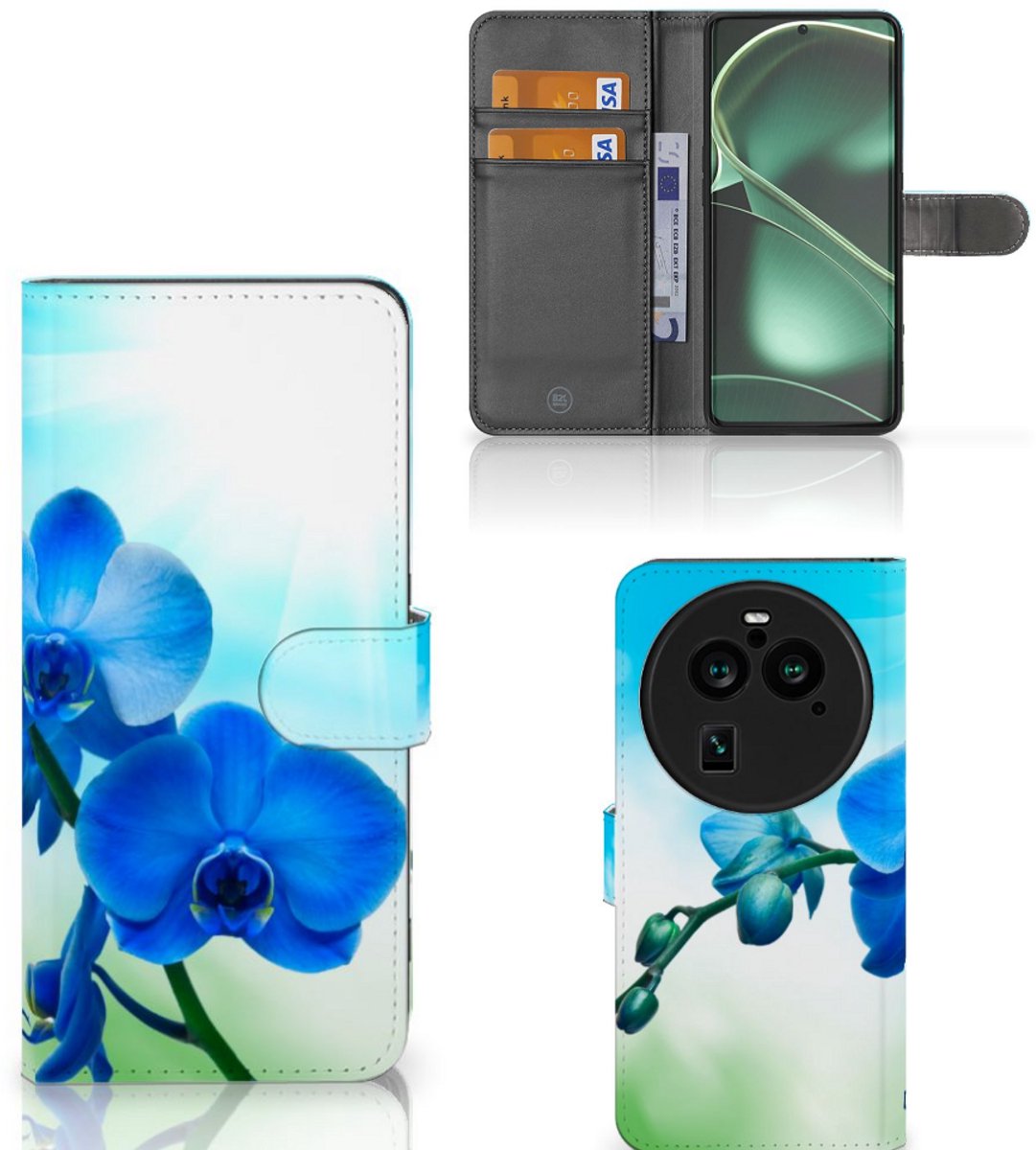 OPPO Find X6 Pro Hoesje Orchidee Blauw - Cadeau voor je Moeder
