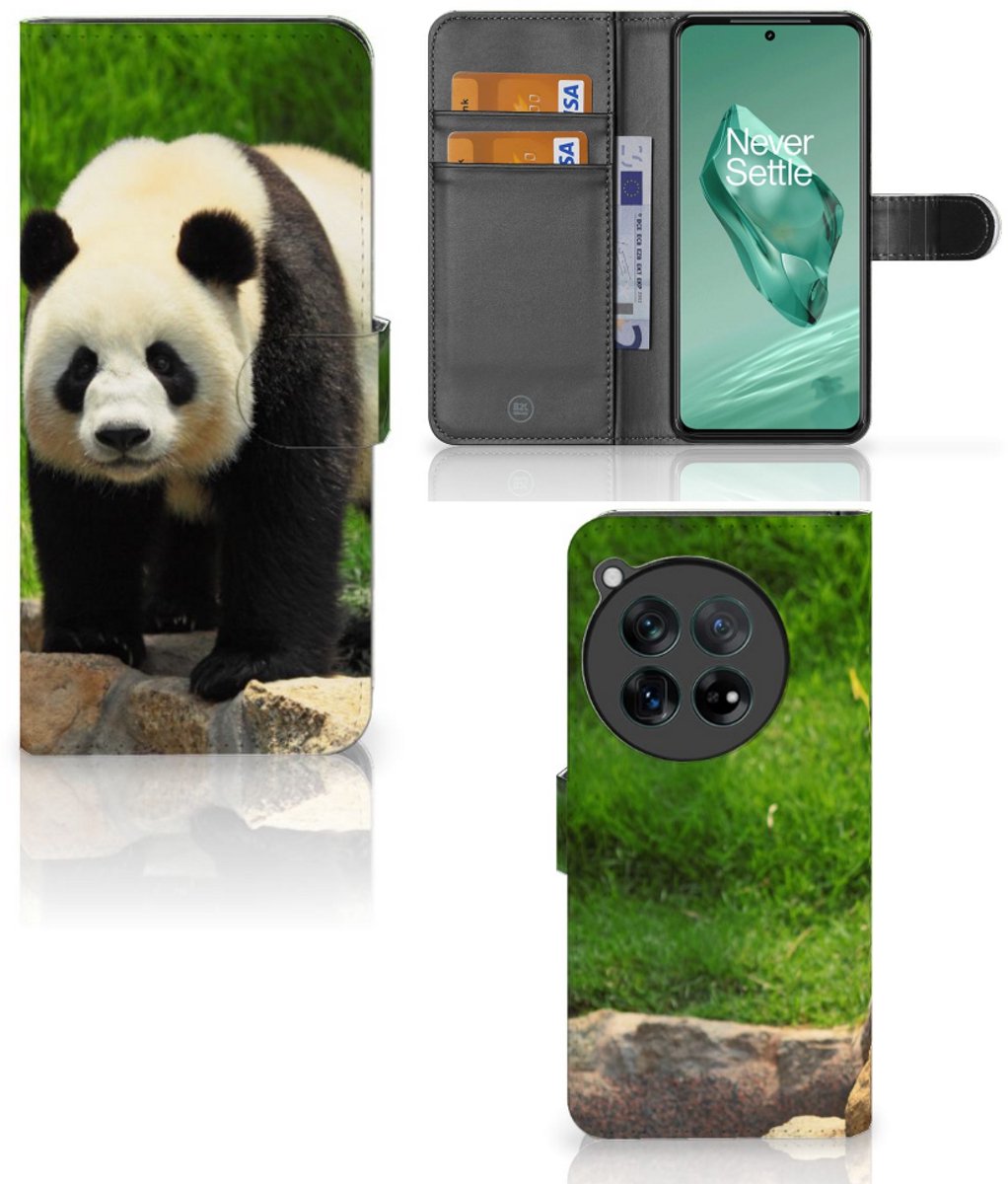 OnePlus 12 Telefoonhoesje met Pasjes Panda