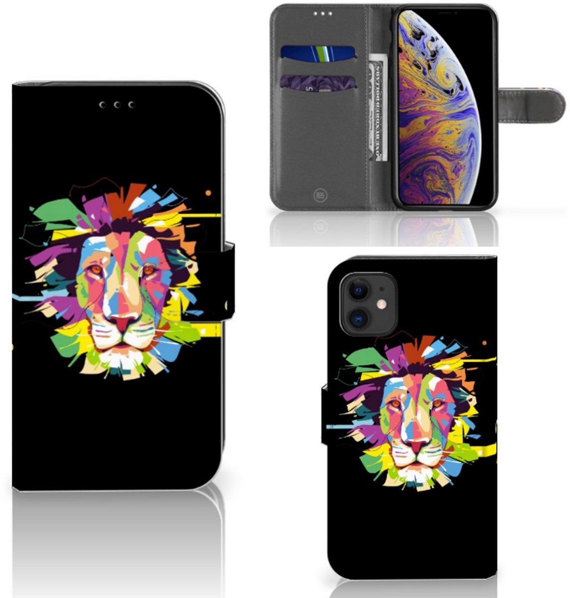 Apple iPhone 11 Leuk Hoesje Lion Color