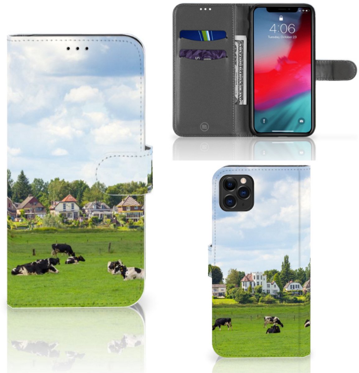 Apple iPhone 11 Pro Max Telefoonhoesje met Pasjes Koeien