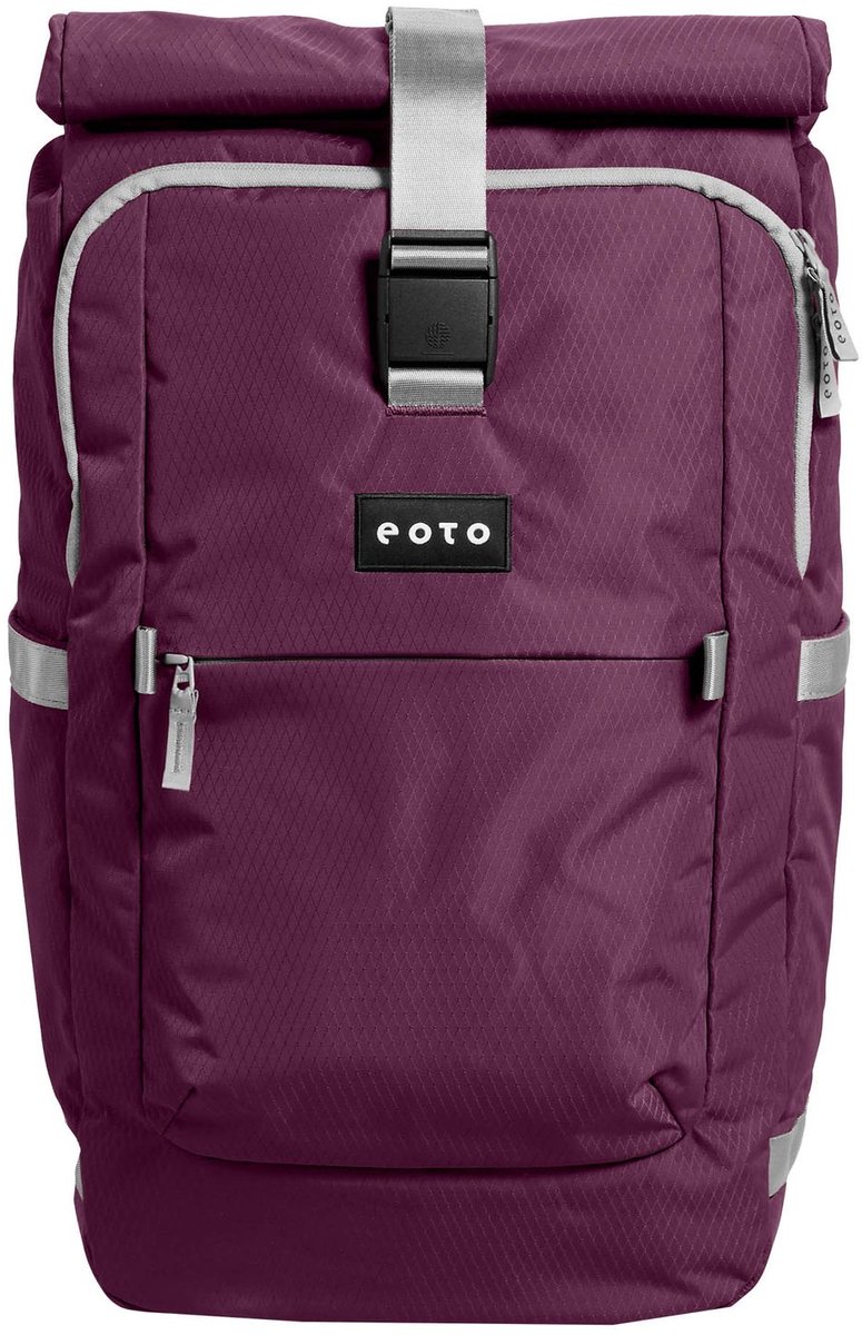 eoto laptop rugzak rugzak met laptopvak Tall41 Rolltop Backpack 41L Wine Red (rood)paars