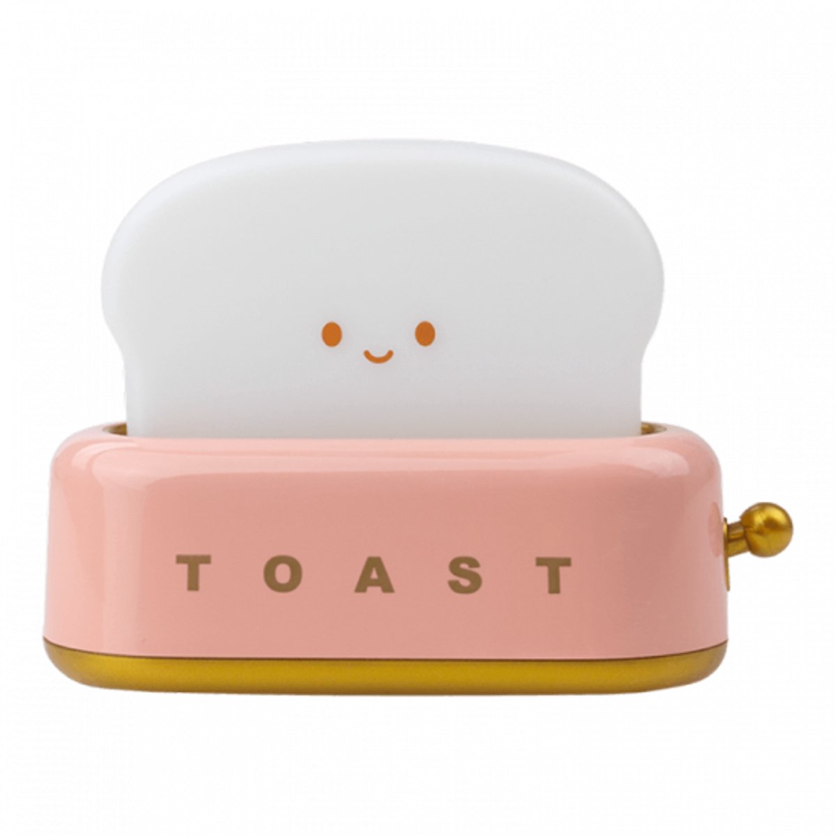 Nachtlampje – Toast LED Kinderkamer Lamp – USB Oplaadbaar – Draadloos Bedlamp – Roze