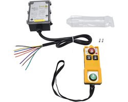 Wireless Faucet Remote Control, Lifting Crane Industrial Radio Remote Control with Start Stop Button, Electric Lift Radio Switch Transmitter Receiver (1 Transmitter + 1 Receiver)(Switching Current 220V)