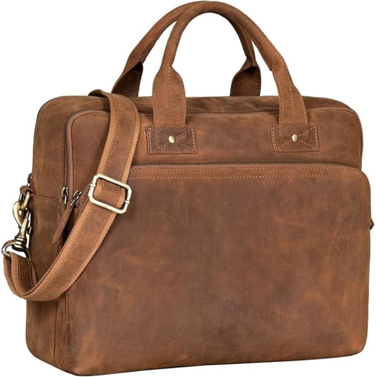 Leren Laptoptas - Laptoptas - Leren Tas - Luxe Leren Laptoptas - Werktas - Schoudertas - Business Tas - Leren Business Tas - 15,6 inch - Bruin - van Imperatoris