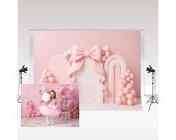 Kate Roze boog fotografie achtergrond 2,2 x 1,5 m ballon boog meisje 1e verjaardagsfeestje decor rekwisieten kinderen taart smash achtergronden fotostudio