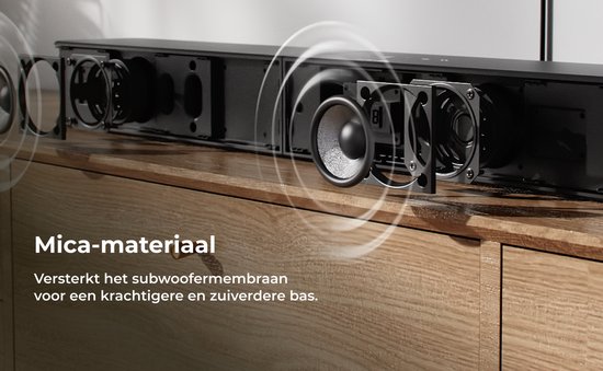 ULTIMEA 2.1-kanaals Soundbar met draadloze subwoofer, app-bediening, soundbar voor TV, Bluetooth 6.0, HDMI, optisch, 240 W piekvermogen, Poseidon R3T van Merkloos — afbeelding 4