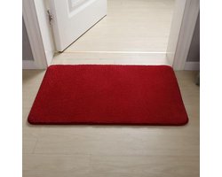 Lifup Bathroom Mats Non Slip Thick Plush Shaggy Bath Mats, Microfiber Soft and Absorbent Shower Rug for Bathroom Floor, Bath Red 20x31 Inch
