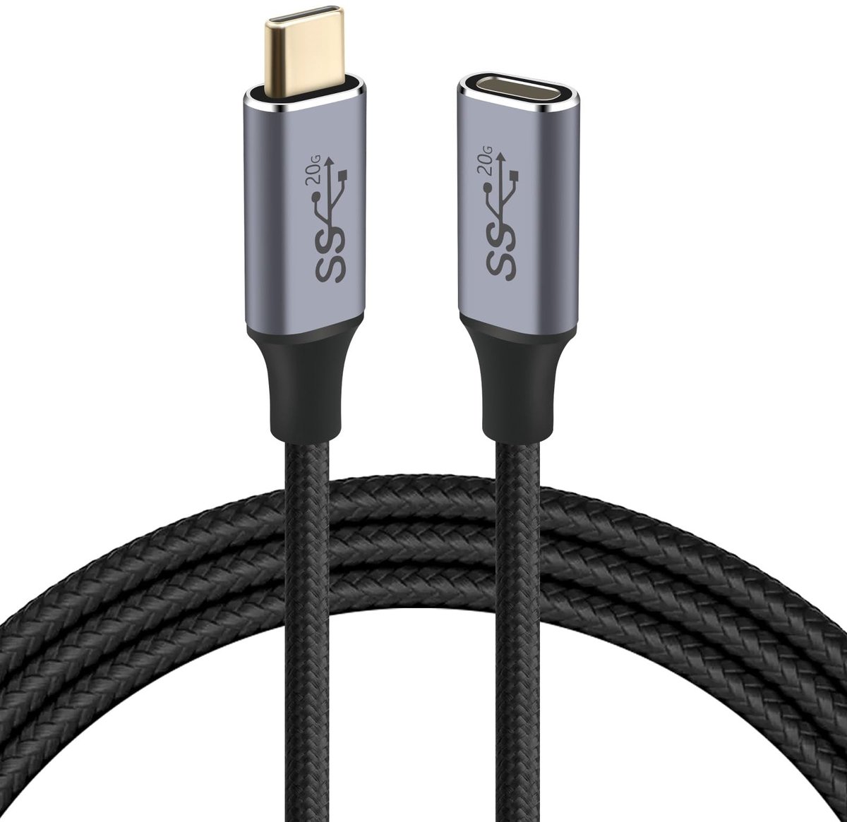 Allecto - USB-C Extension Cable 1.5m 100W PD 5A QC 3.0 - Snelle Dataoverdracht & Opladen voor MacBook en Galaxy