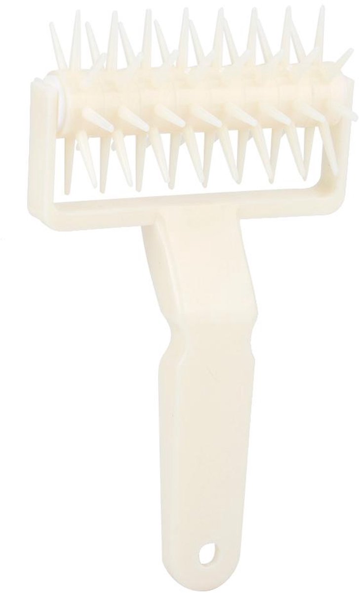 Deegsnijder Met Wieltje - Deegroller - Voor Gelijke Baking - 1 Stuk - Wit