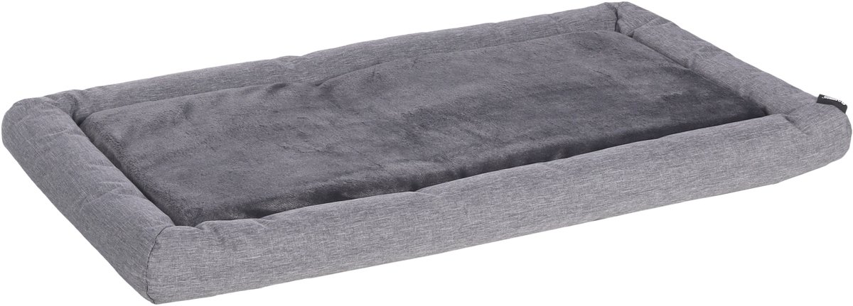 Hondenkussen – Benchkussen – Hanka Rechthoekig Grijs – luxe pluche hondenkussen met ritssluiting – M – 85,5cm