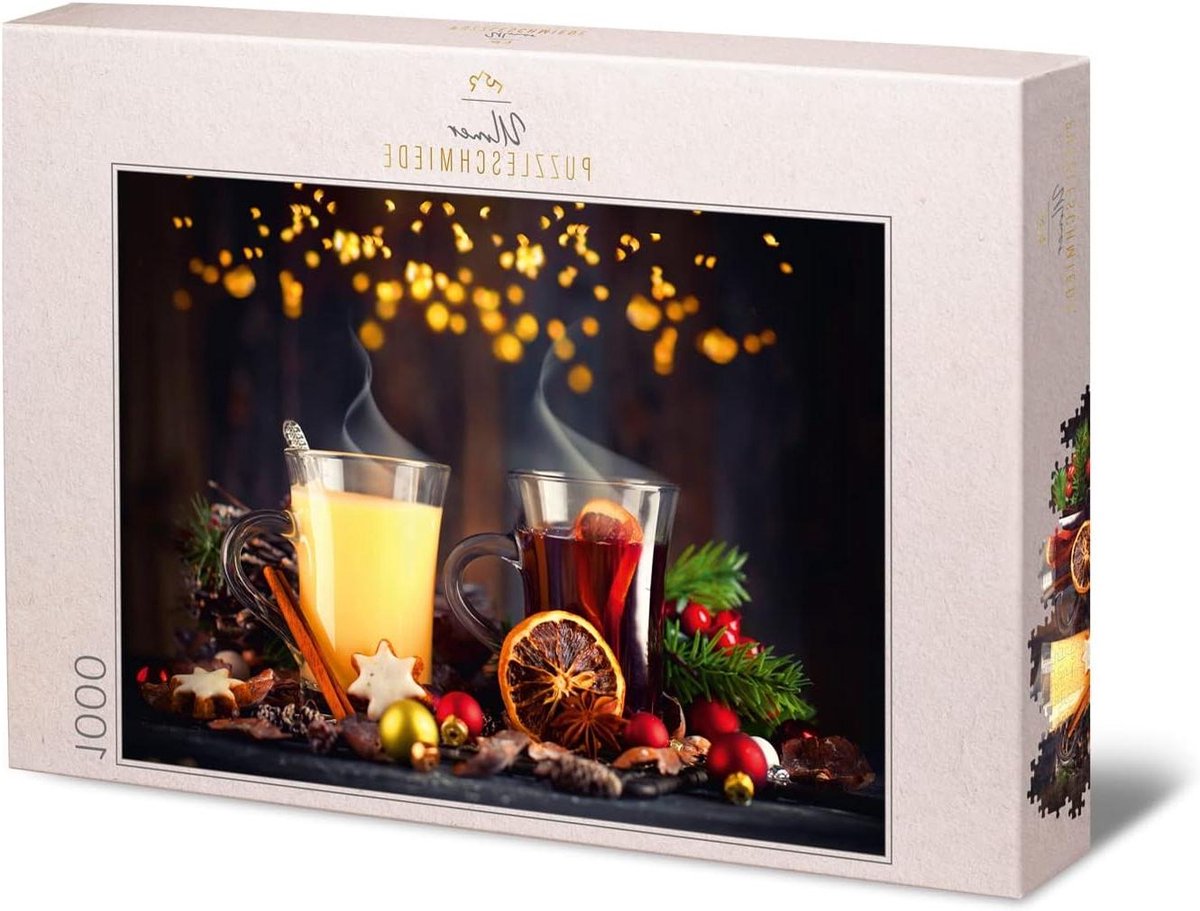 Kerstmagie Puzzel - Kerstpuzzel Advent - Gezellige Uren - Thee en Punch Geur - 1000 Stukjes - Multicolor