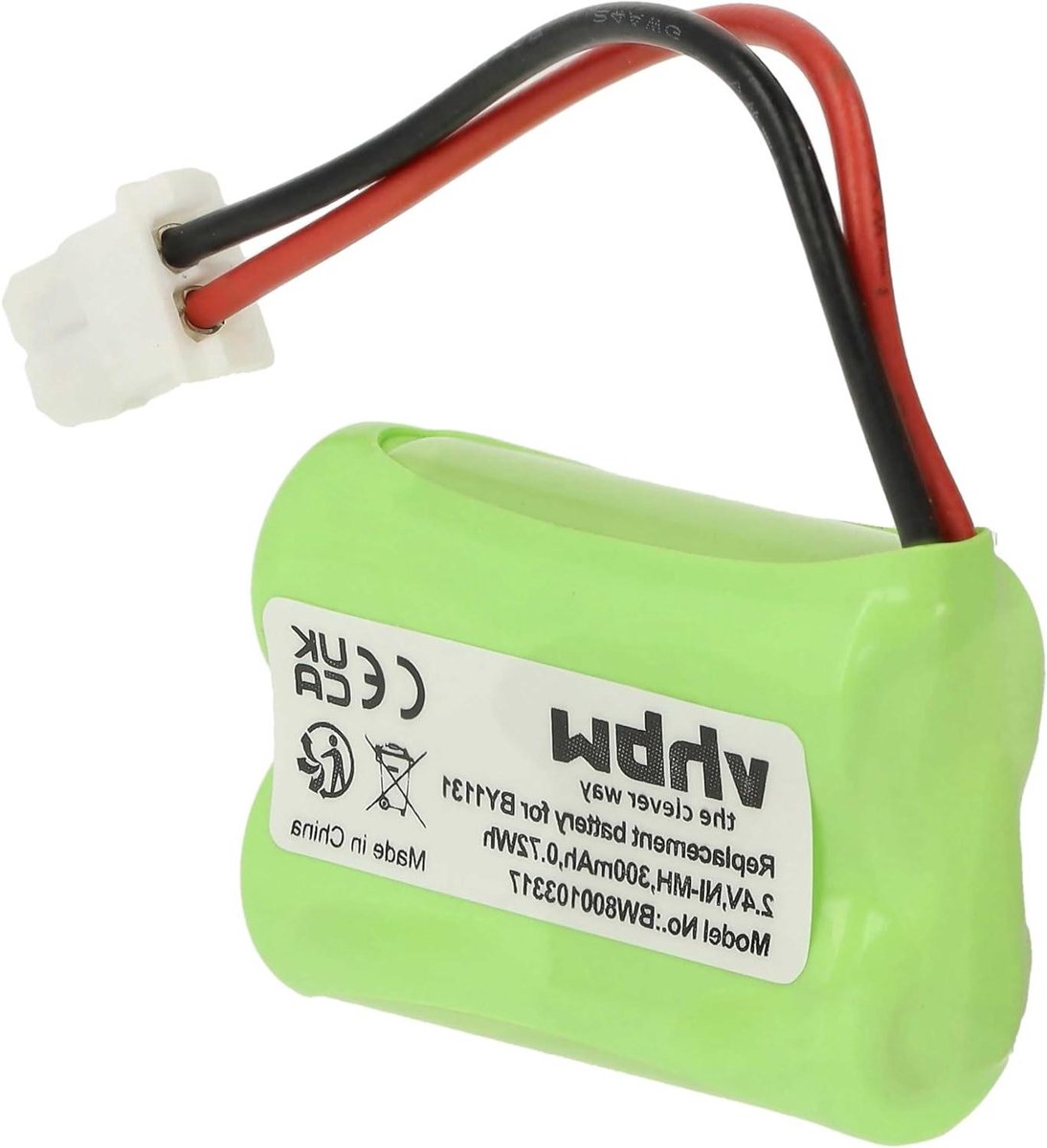 Accu voor Babyfoon - Batterij Babytalker - Babyfoon Gebruik - NiMH Technologie - 300mAh 24V - Zwart