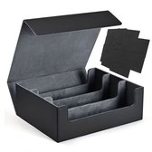 WYFDCZZP Verzamelkaartenopbergdoos voor 1800 kaarten, premium magnetische deck boxen, PU leer, sterke magnetische verzamelkaartenbox, speelkaarten deck box voor TCG Magic the Gathering YuGiOh kaarten WYFDCZZP Verzamelkaartenopbergdoos voor 1800 kaarten, premium magnetische deck boxen, PU leer, sterke magnetische verzamelkaartenbox, speelkaarten deck box voor TCG Magic the Gathering YuGiOh kaarten