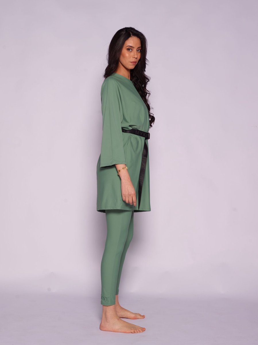 MYKINY BRAND - Burkini Maya - Groen - Maat XL - badpak - waterafstotend