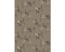 Boråstapeter Vliesbehang 4173 - Alla Tiders Hus - Bloemen Bruin - 53cm x 10.05m