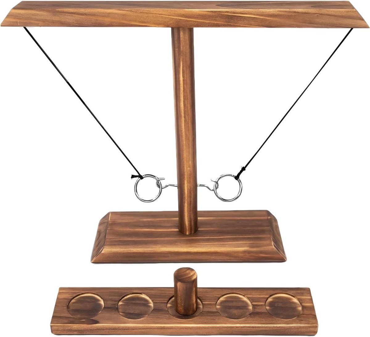 Ring Toss Spel - Haak en Ring Spel - Feest en Bijeenkomsten - Stevige Houten Constructie - Niet gespecificeerd - Bruin