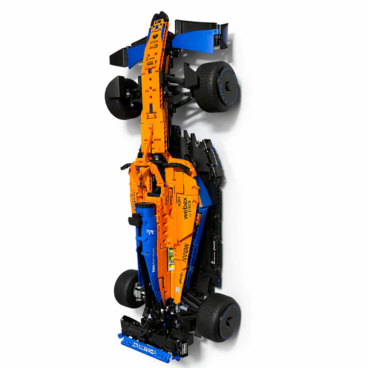 Modelauto Muurbeugel Verticaal - Geschikt voor LEGO® Technic McLaren Formula 1 Race Car 42141 - Wandhouder Display Standaard - Wall Mount - Ruimtebesparende Ophangbeugel voor Bouwmodel - Zwart