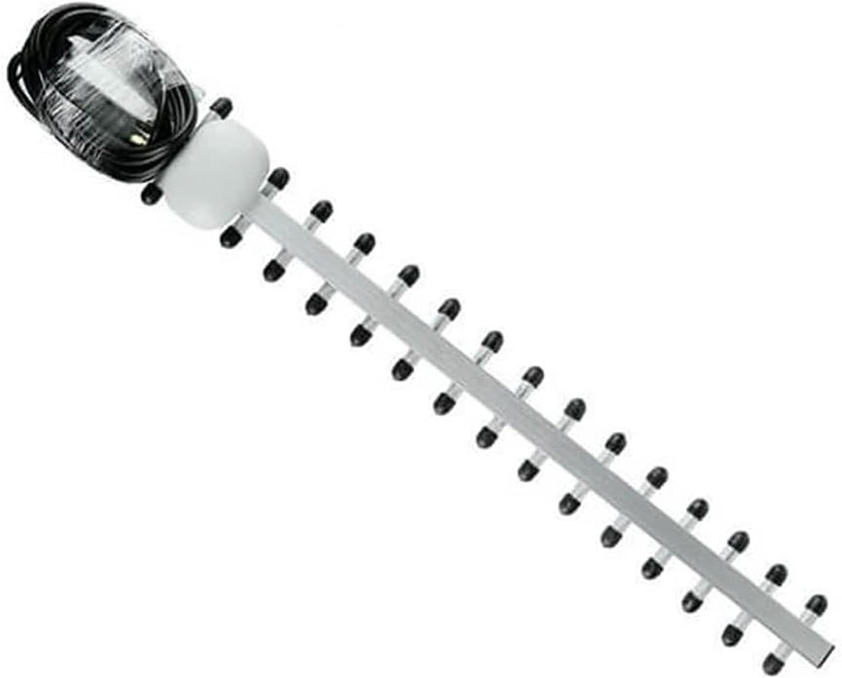 Yagi 4G LTE Antenne - Versterker Antenne Wifi - Verbeter Signaal Buiten - 25dBi Versterking - 800-2170 MHz - Zilverkleurig