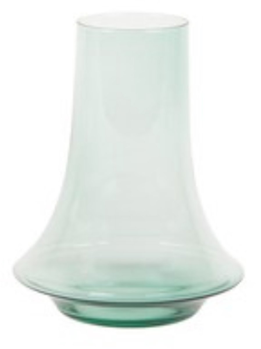XLBoom Spinn Vaas Large Licht groen - 24 × 24 × 31 cm - Mondgeblazen glazen design vaas - Verkrijgbaar in verschillende kleuren - Speelse woondecoratie door Frederik Delbart