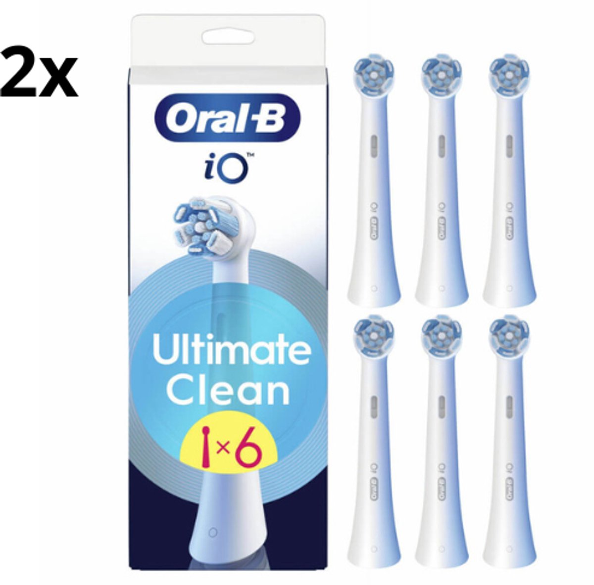 Oral B iO Ultimate Clean Opzetborstels - Wit - 2 x 6 stuks
