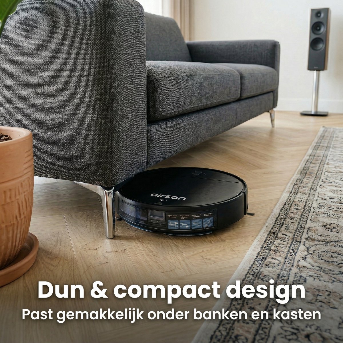 Robotstofzuiger met Dweilfunctie en Laadstation - Airson Pro Clean - Dweilrobot met App & Afstandsbediening - Geschikt voor Huisdieren en Tapijt — afbeelding 7