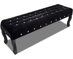 Anself Zitbank gestoffeerde bank bank met kristallen knoppen 160 x 45 x 48 cm 2 kleuren optioneel
