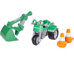 Ricky Zoom DJ & Bucket arm, de speelgoed-motorfiets met scheplearm en 2 kegels. De enorme 3-inch actiefiguur levert perfecte avonturen voor kinderen en fans van de serie!