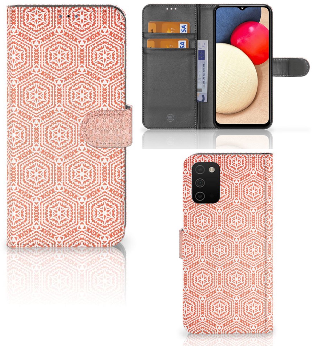 Samsung Galaxy A03s Telefoon Hoesje Pattern Orange