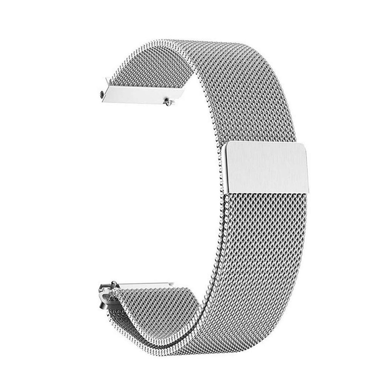 Cosensi - Quick Release Watch Band - Mesh Woven - Verstelbare Magnetische Sluiting - Zwart - Horlogeband - Geschikt voor Mannen en Vrouwen - Mo...